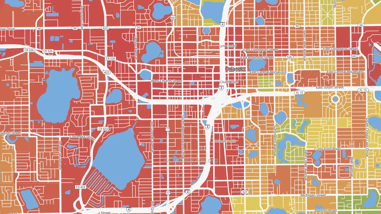 Holden-Parramore, Orlando, FL Map of Assault Rates