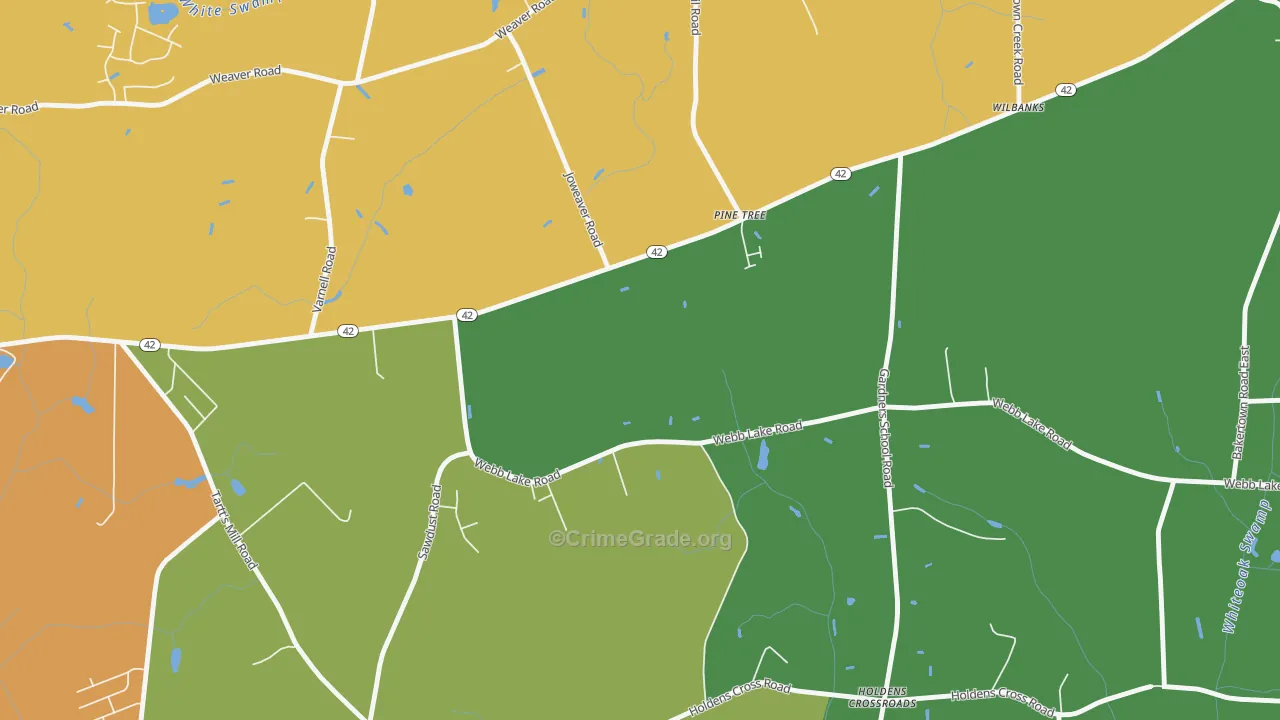 Holdens Crossroads, NC Map of Assault Rates