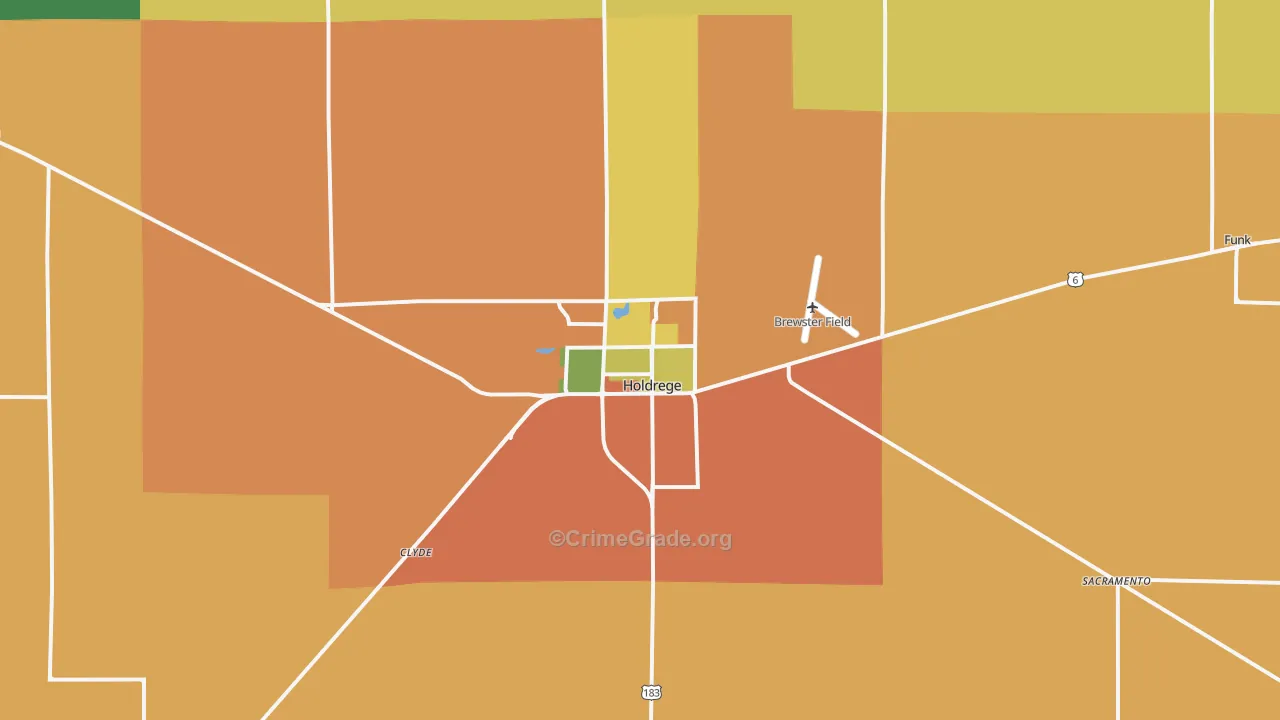 Holdrege, NE Map of Assault Rates