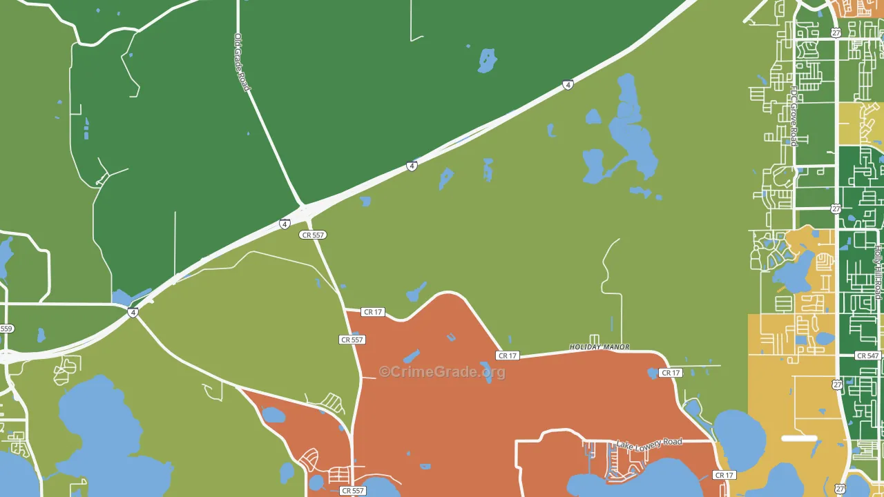 Holiday Manor, FL Map of Assault Rates