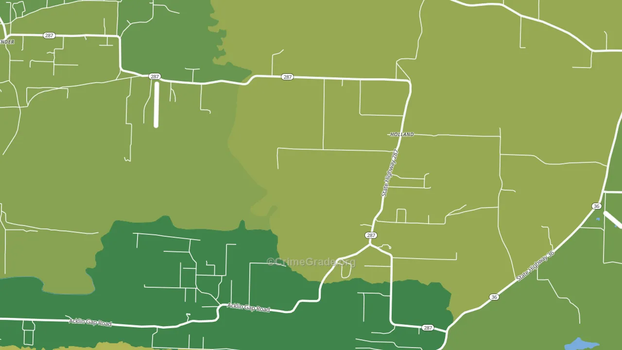 Holland, AR Map of Assault Rates