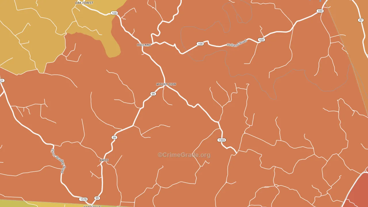 Holland, KY Map of Assault Rates