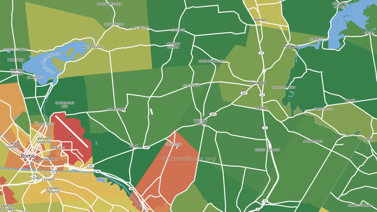 Holland Patent, NY Map of Assault Rates