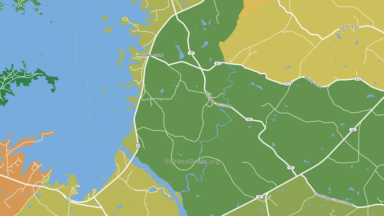 Hollands Store, SC Map of Assault Rates
