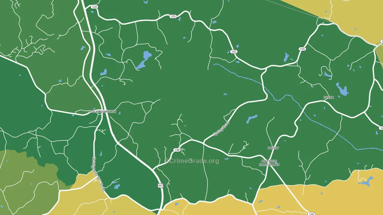 Hollingsworth, GA Map of Assault Rates