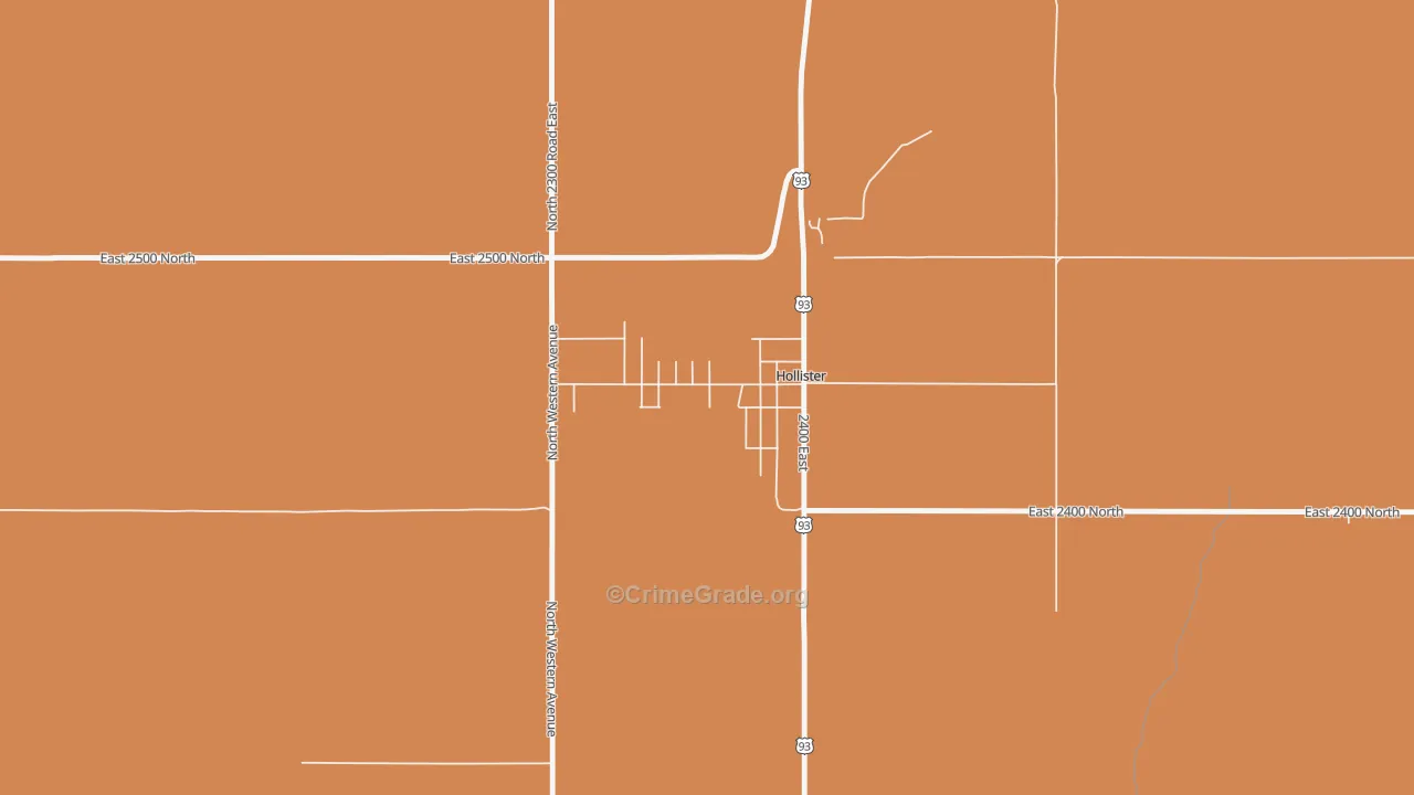 Hollister, ID Map of Assault Rates