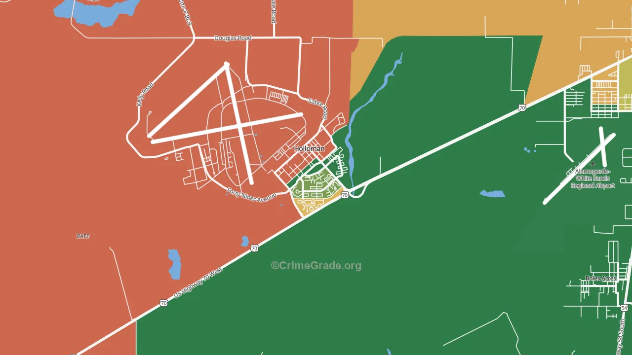 Holloman AFB, NM Map of Assault Rates
