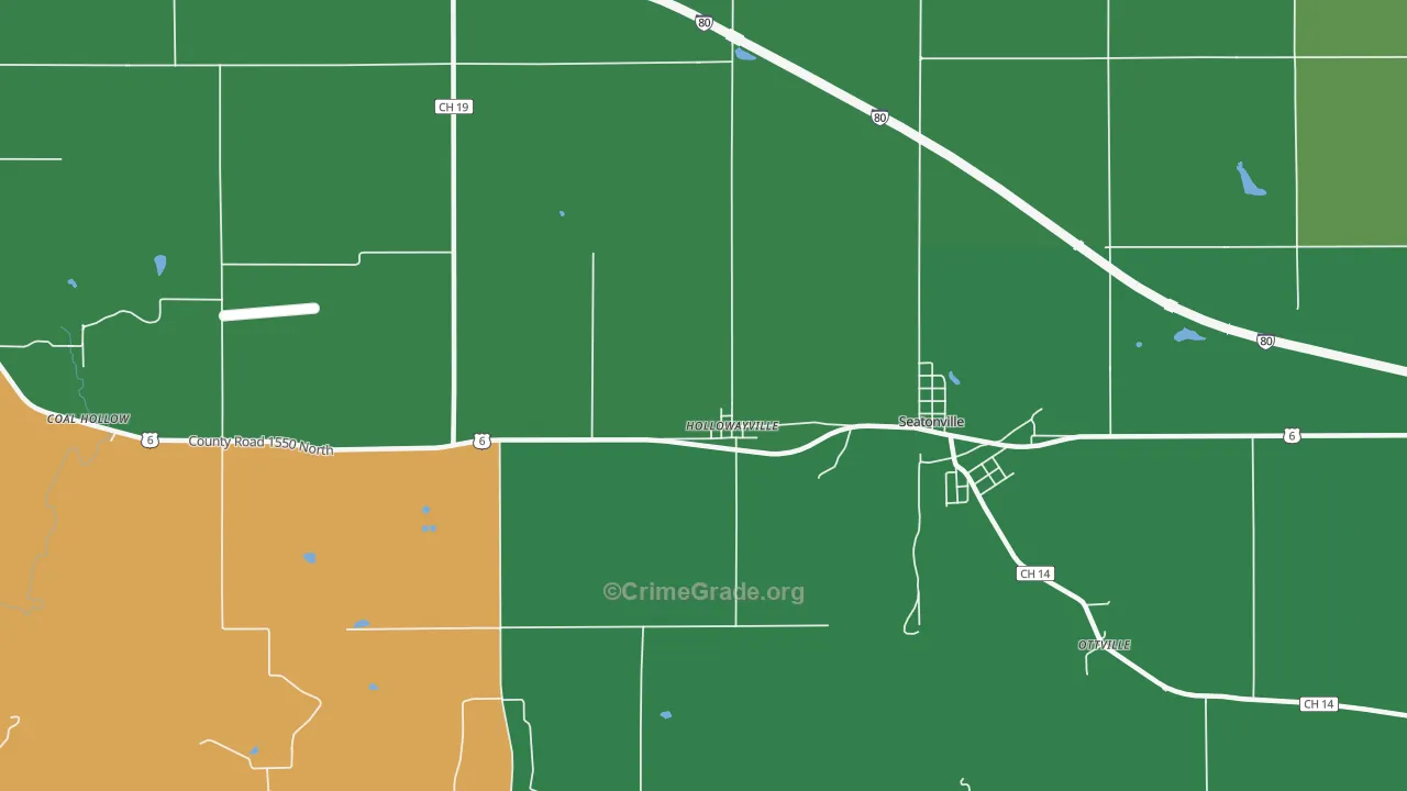 Hollowayville, IL Map of Assault Rates