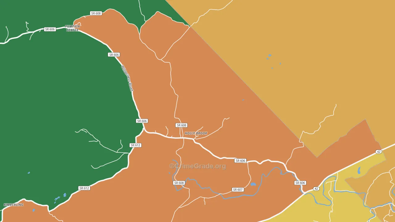 Holly Brook, VA Map of Assault Rates