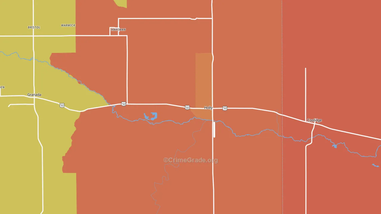 Holly, CO Map of Assault Rates