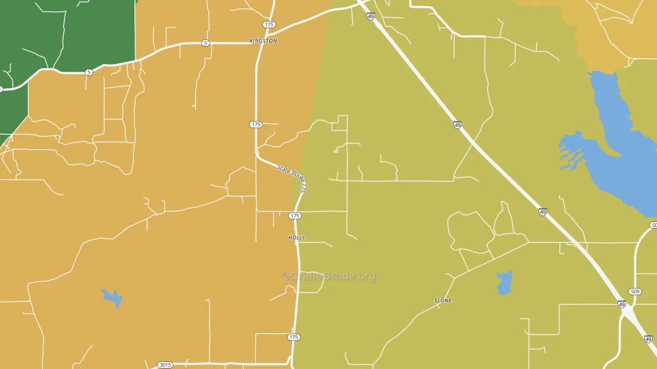 Holly, LA Map of Assault Rates