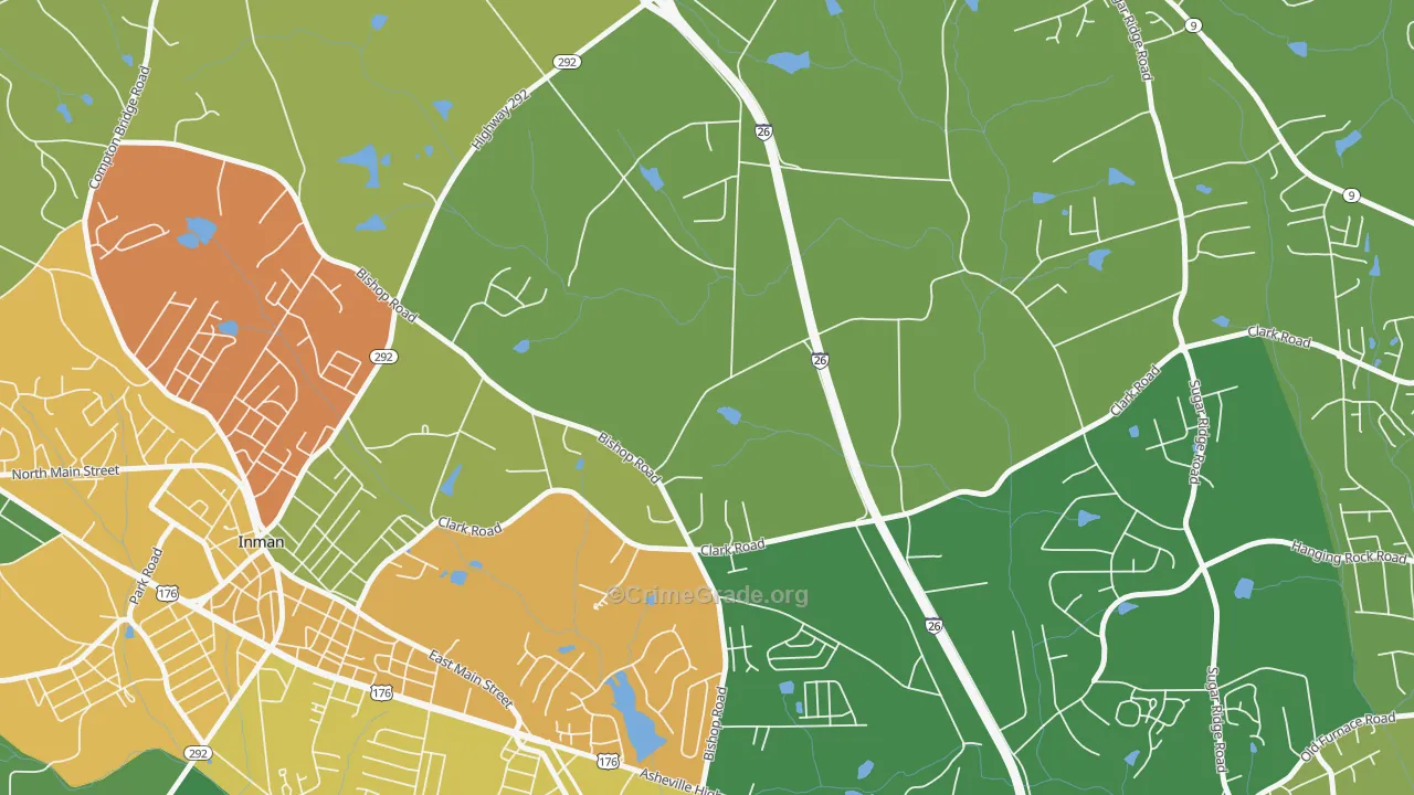 Holly Springs, SC Map of Assault Rates