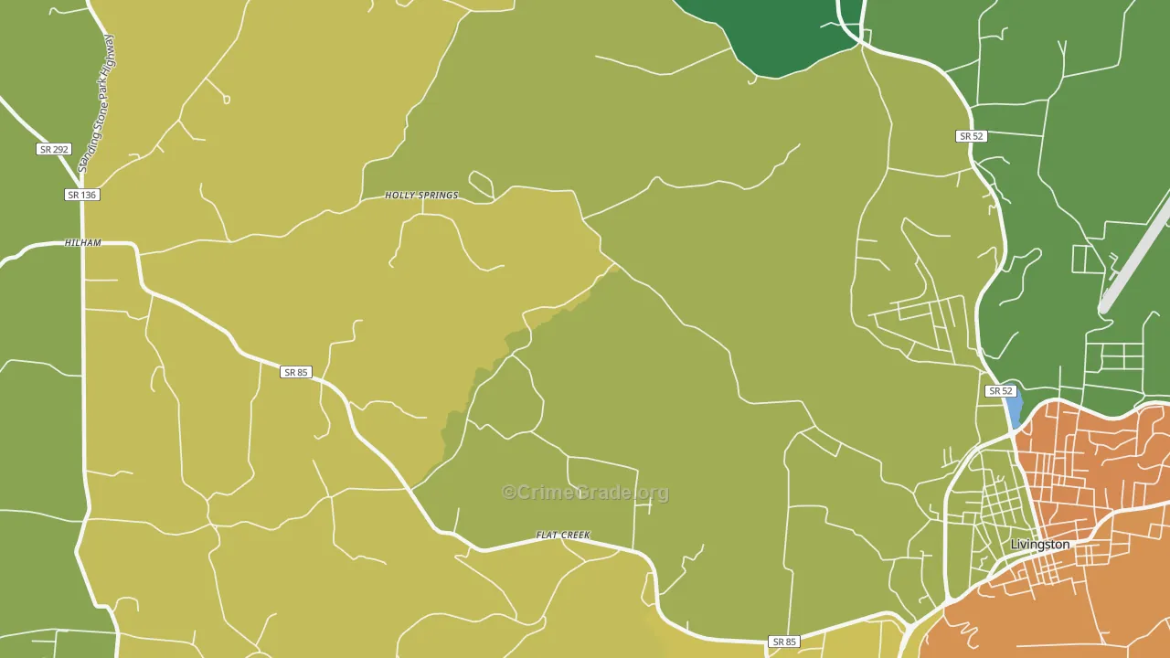 Holly Springs, TN Map of Assault Rates