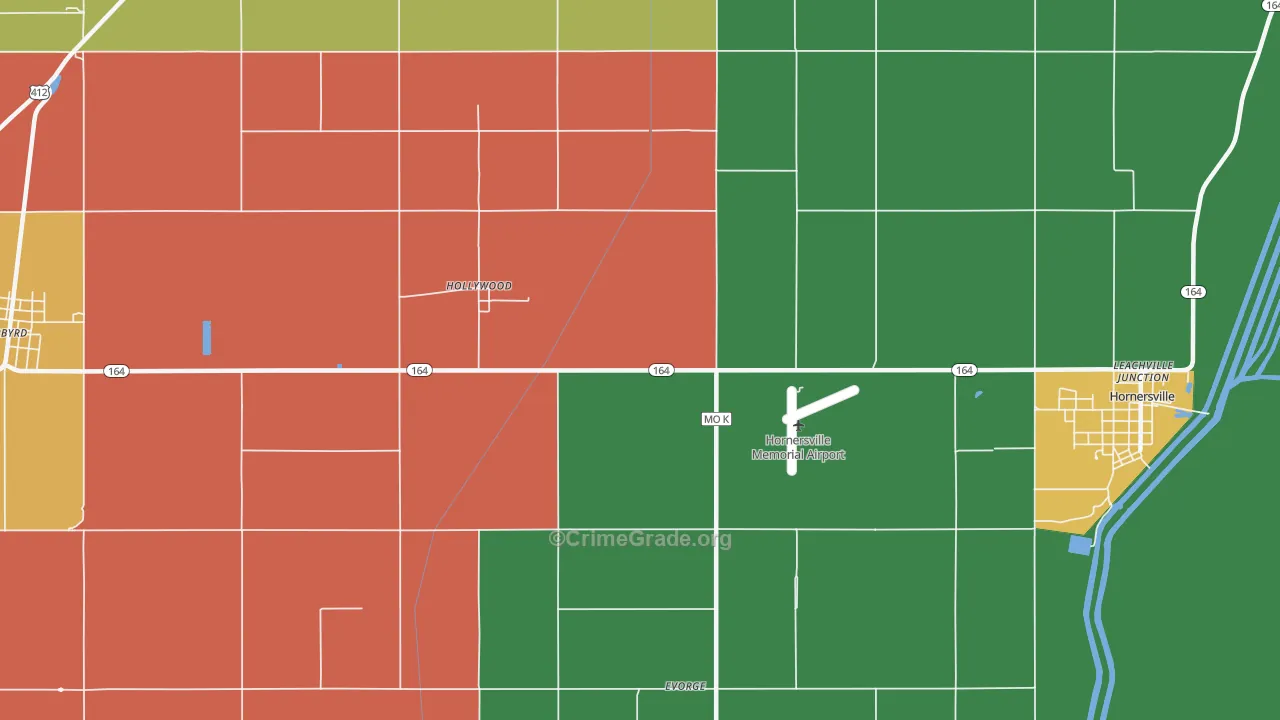 Hollywood, MO Map of Assault Rates