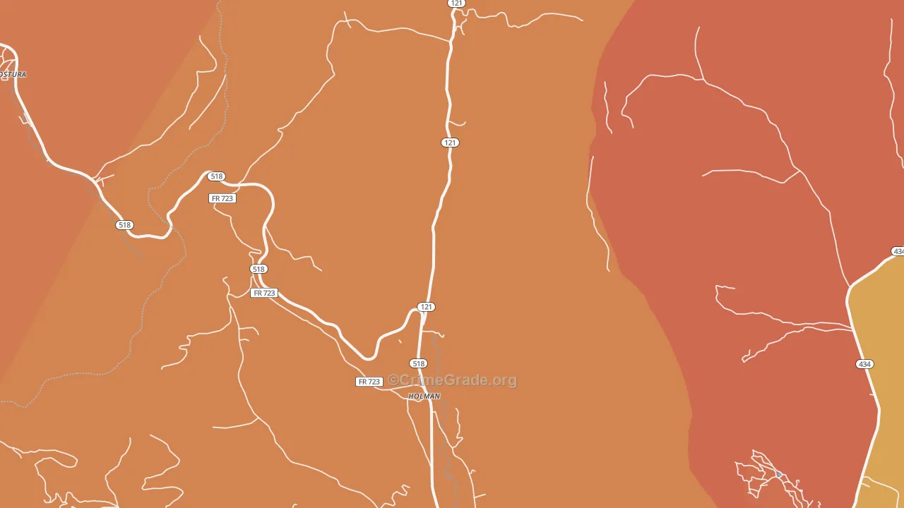 Holman, NM Map of Assault Rates