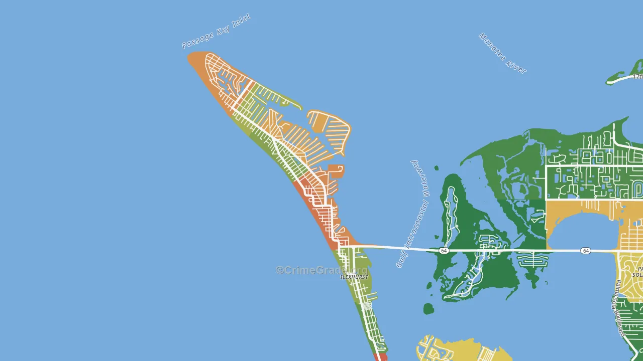 Holmes Beach, FL Map of Assault Rates
