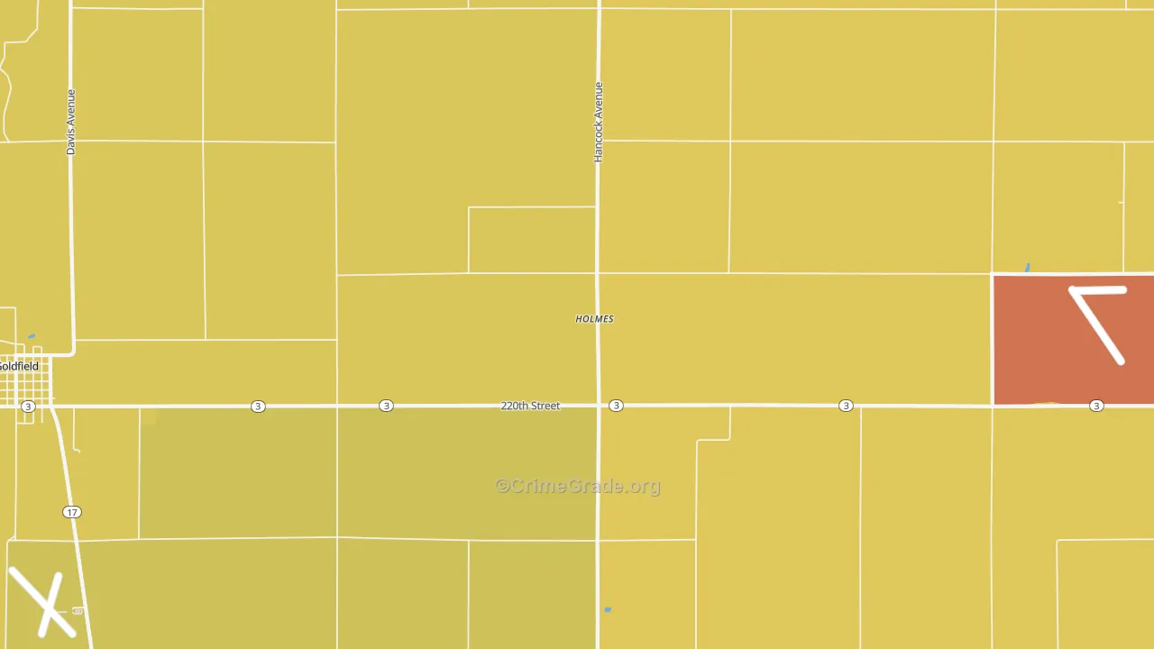 Holmes, IA Map of Assault Rates