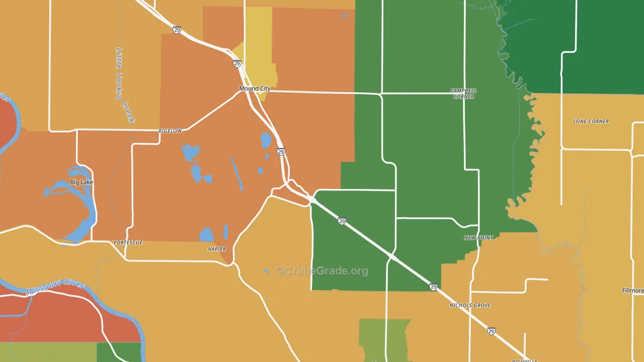Holt County, MO Map of Assault Rates