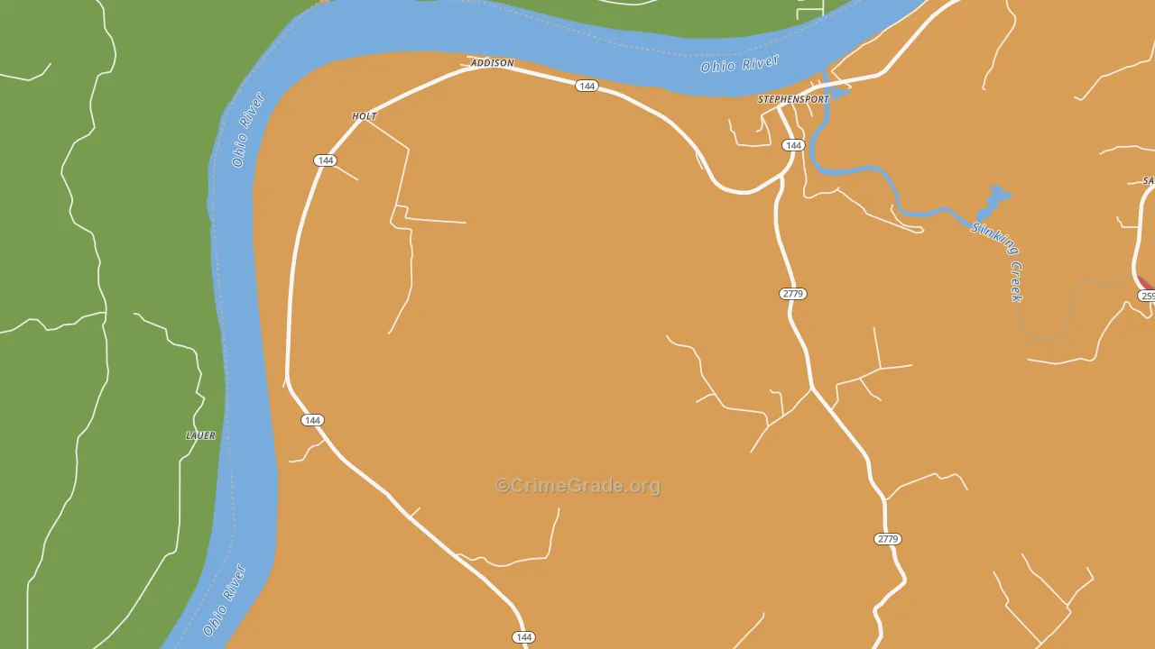 Holt, KY Map of Assault Rates