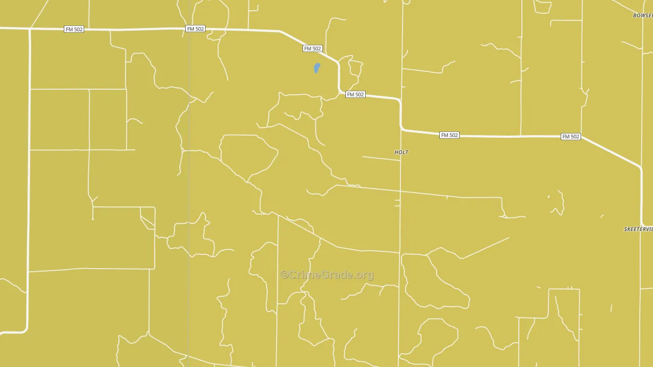 Holt, TX Map of Assault Rates