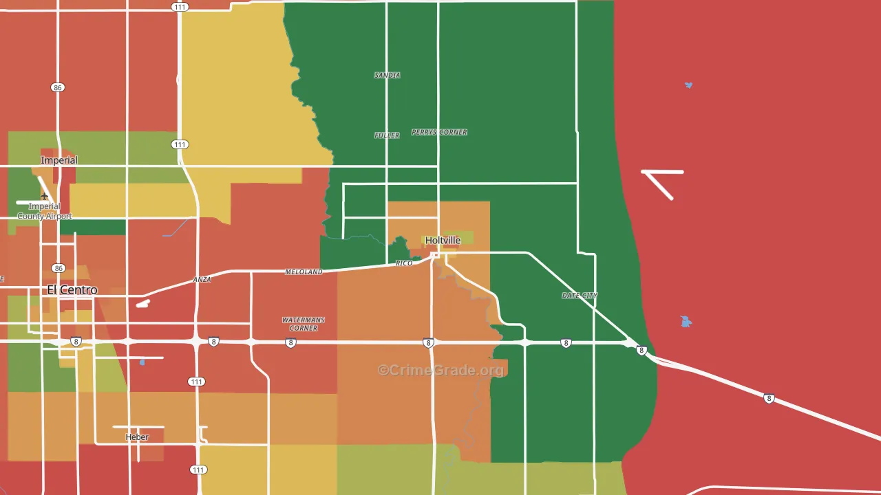 Holtville, CA Map of Assault Rates