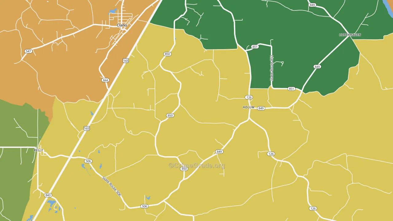Holum, LA Map of Assault Rates