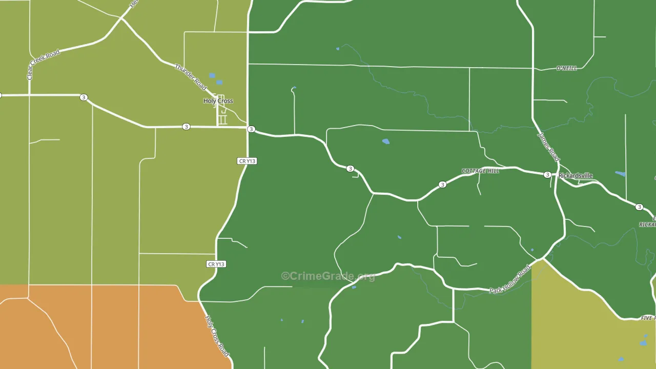 Holy Cross, IA Map of Assault Rates