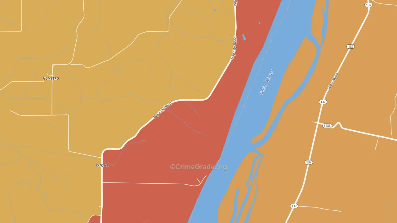 Homberg, IL Map of Assault Rates