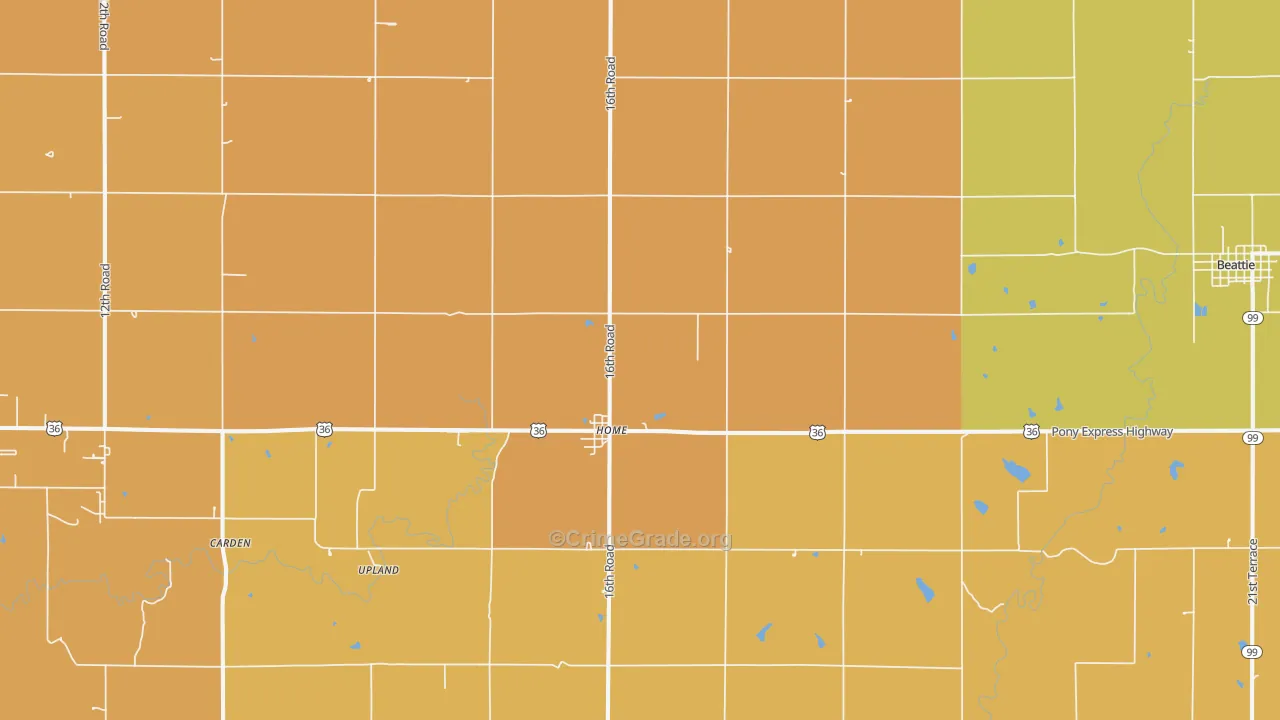 Home, KS Map of Assault Rates