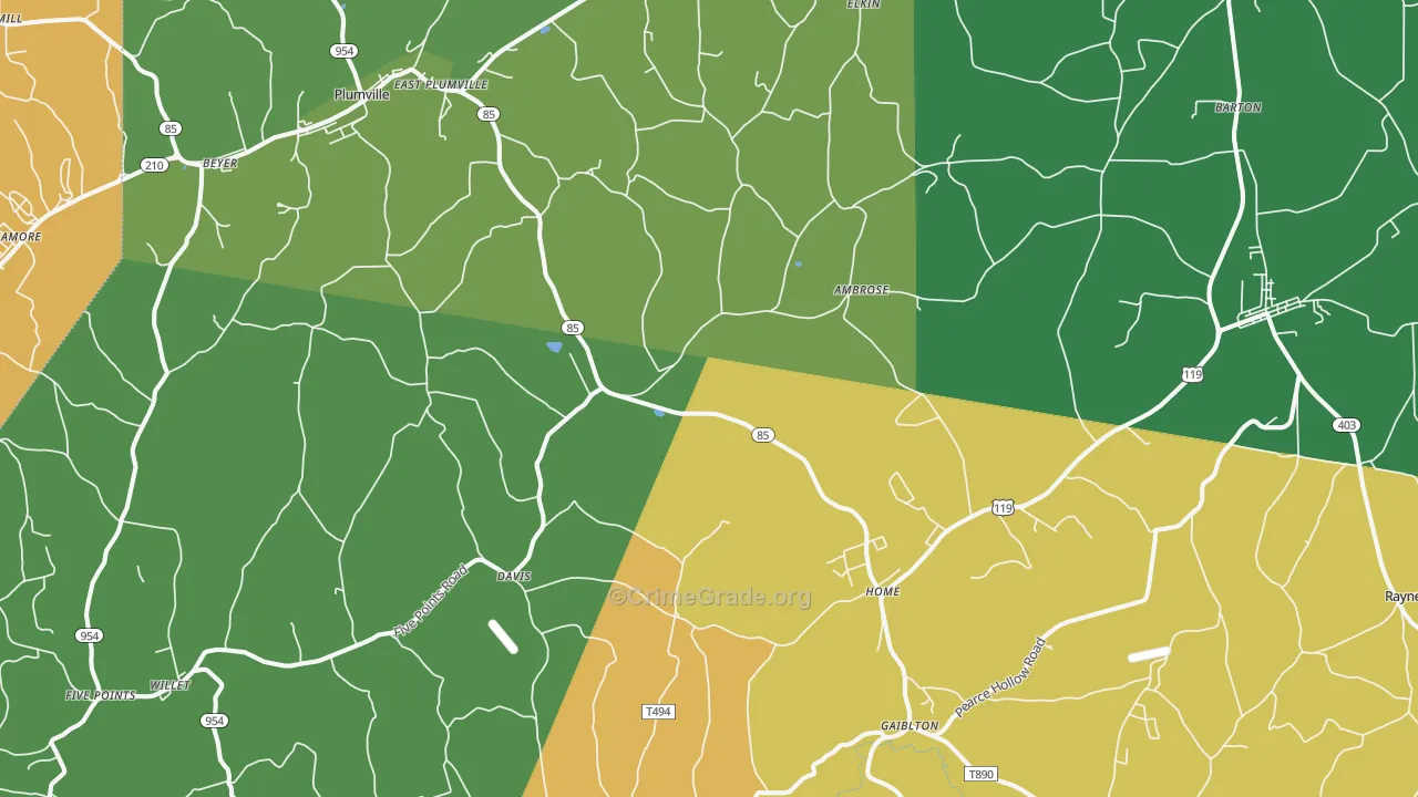 Home, PA Map of Assault Rates