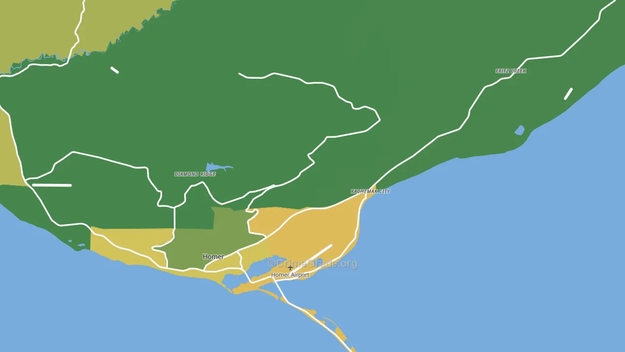 Homer, AK Map of Assault Rates
