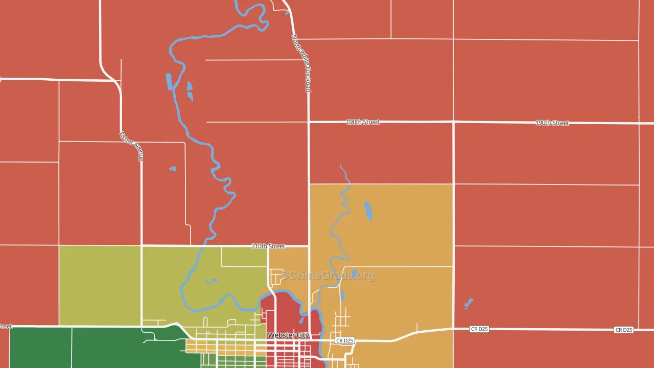Homer, IA Map of Assault Rates