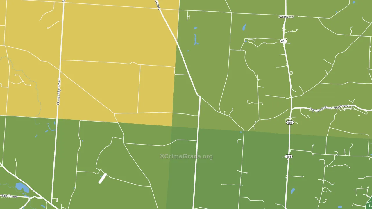 Homer, OH Map of Assault Rates