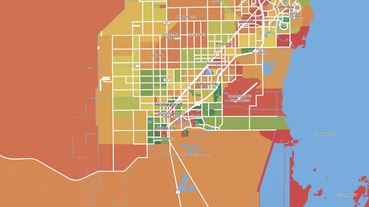 Homestead, FL Map of Assault Rates