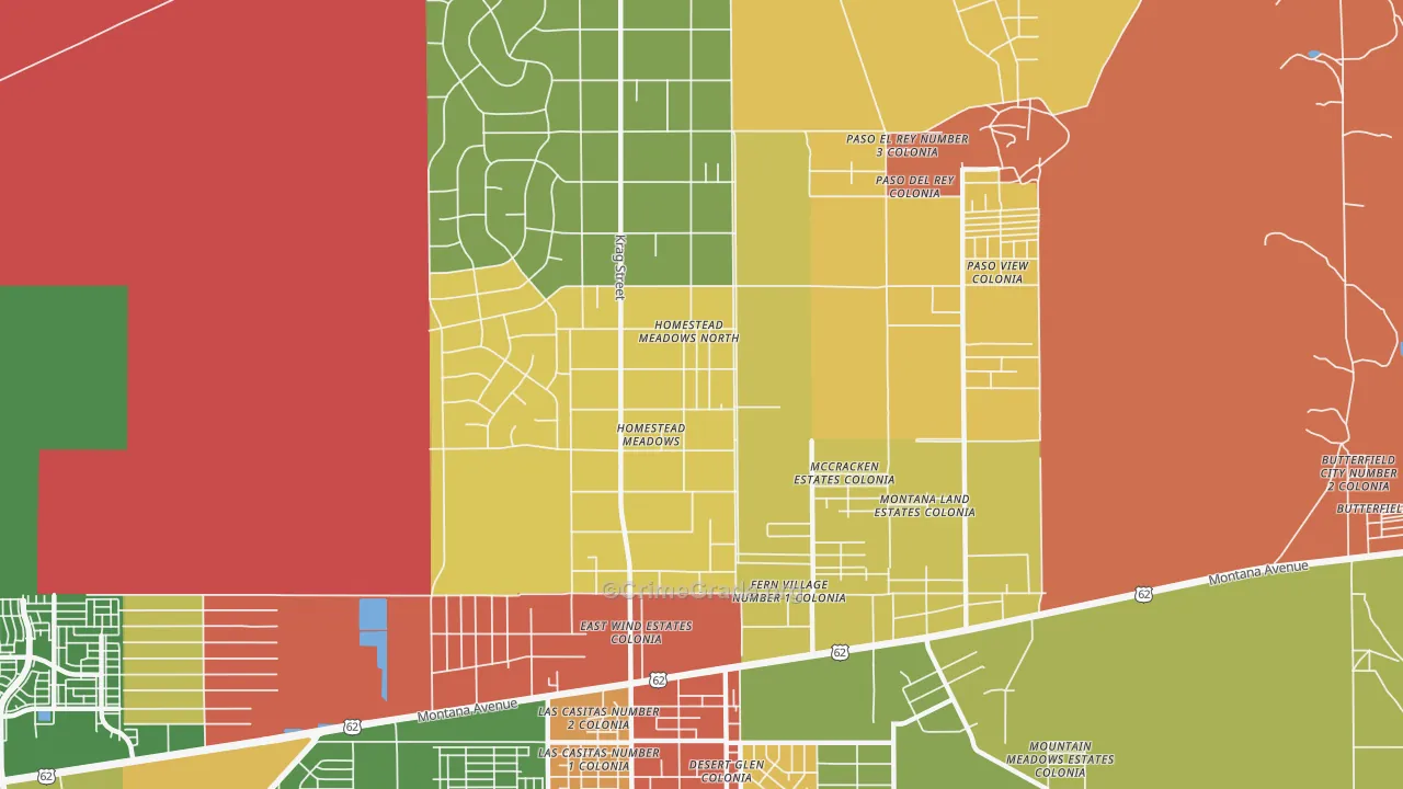 Homestead Meadows North, TX Map of Assault Rates