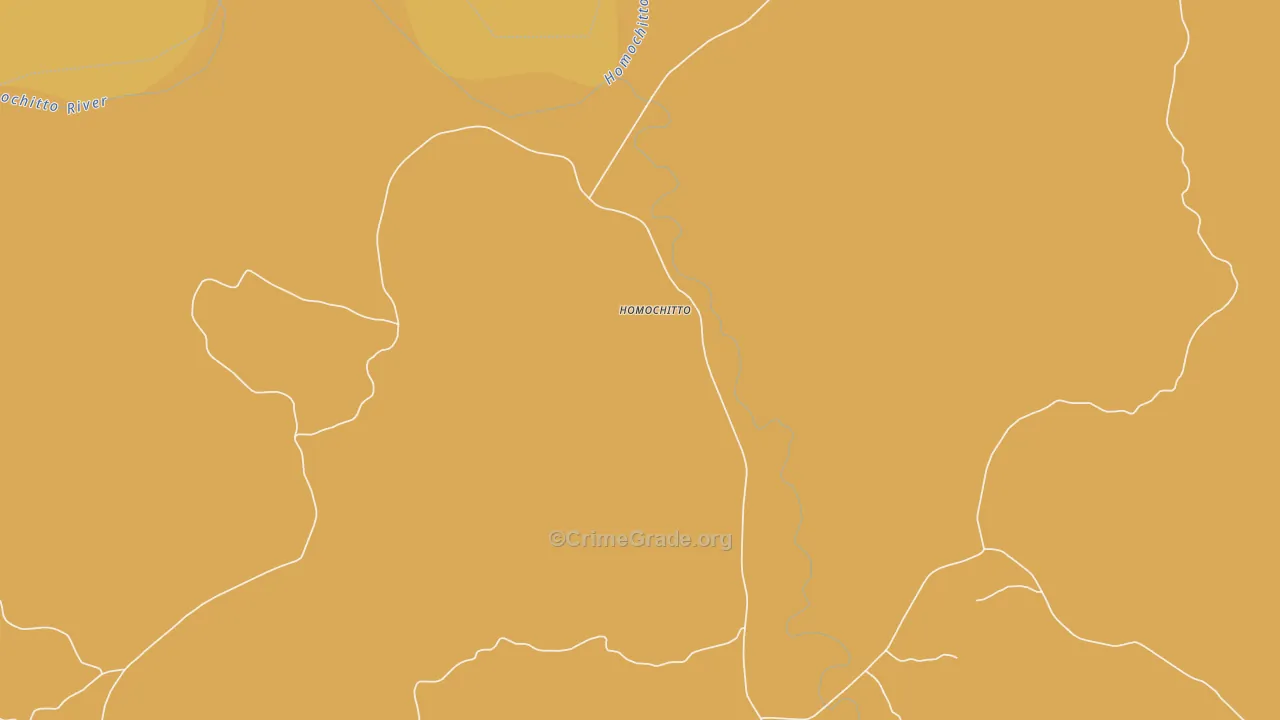 Homochitto, MS Map of Assault Rates