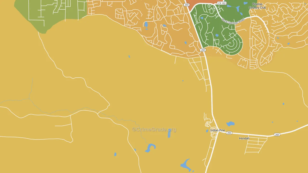 Hondah, AZ Map of Assault Rates