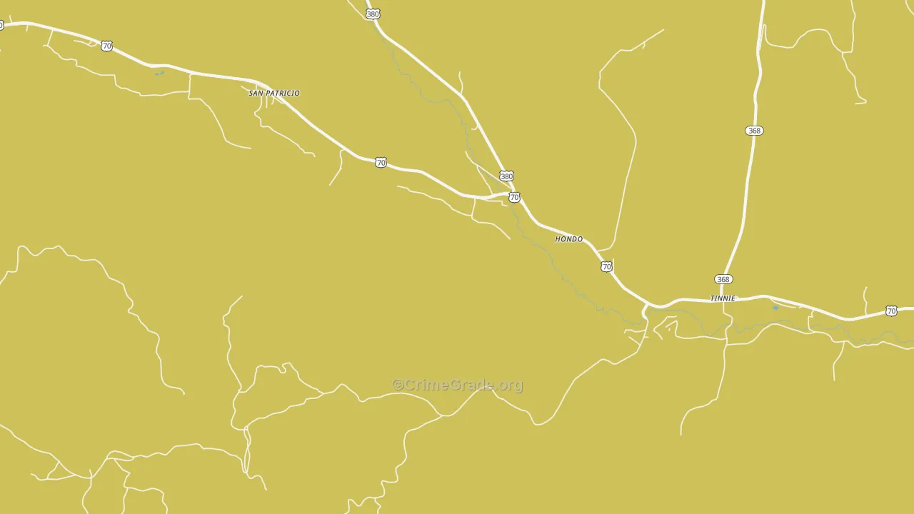 Hondo, NM Map of Assault Rates