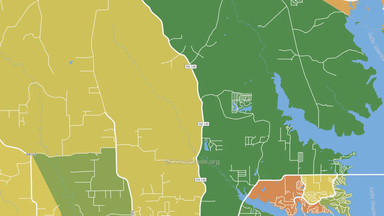 Honea, TX Map of Assault Rates