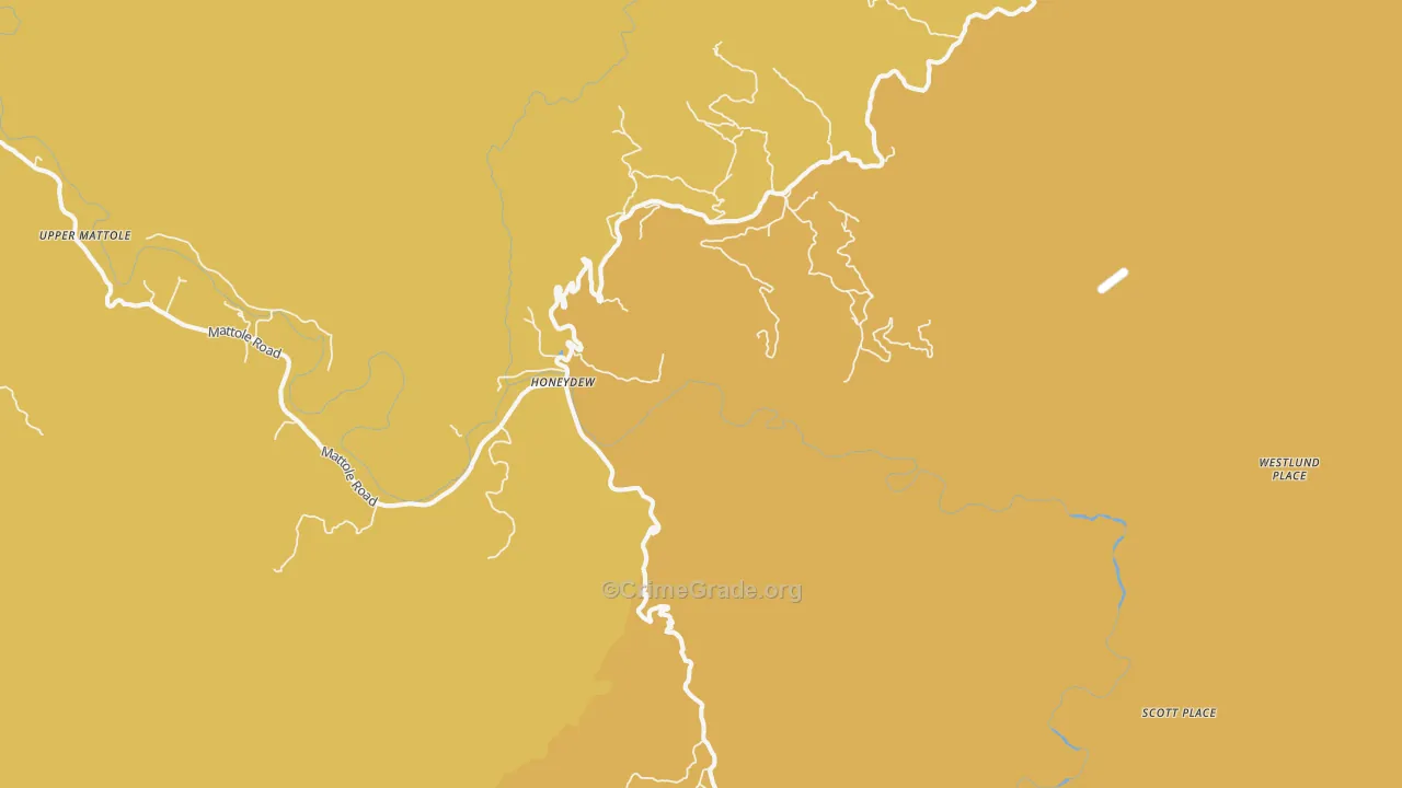 Honeydew, CA Map of Assault Rates