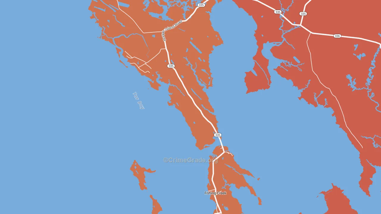 Honga, MD Map of Assault Rates