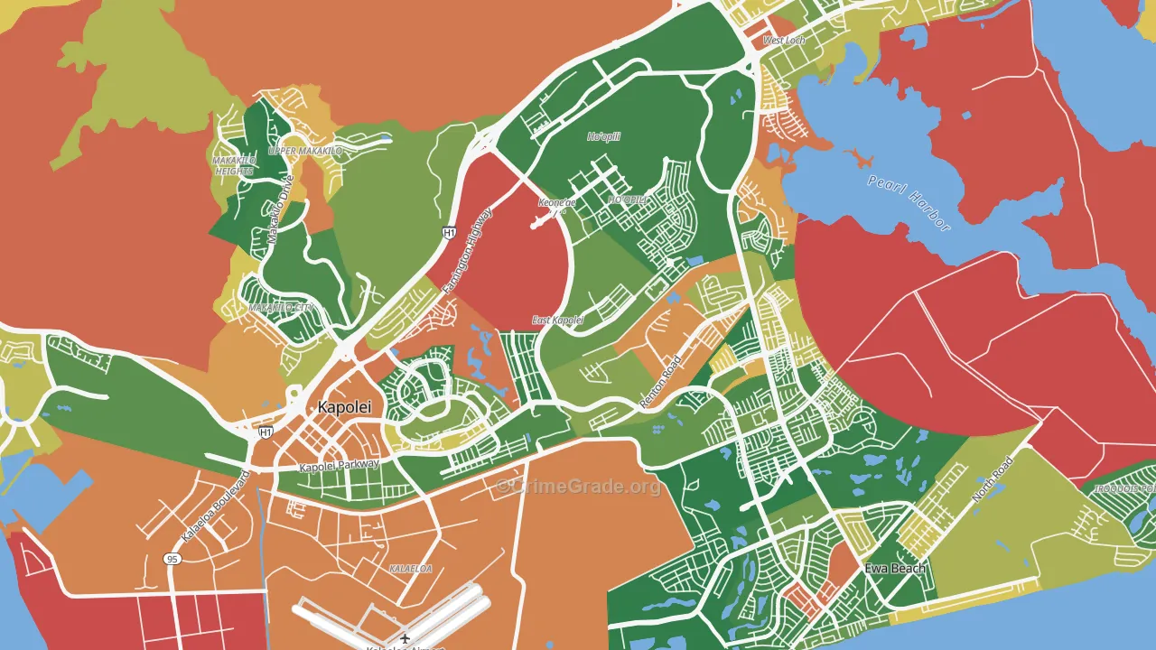 Honouliuli, HI Map of Assault Rates