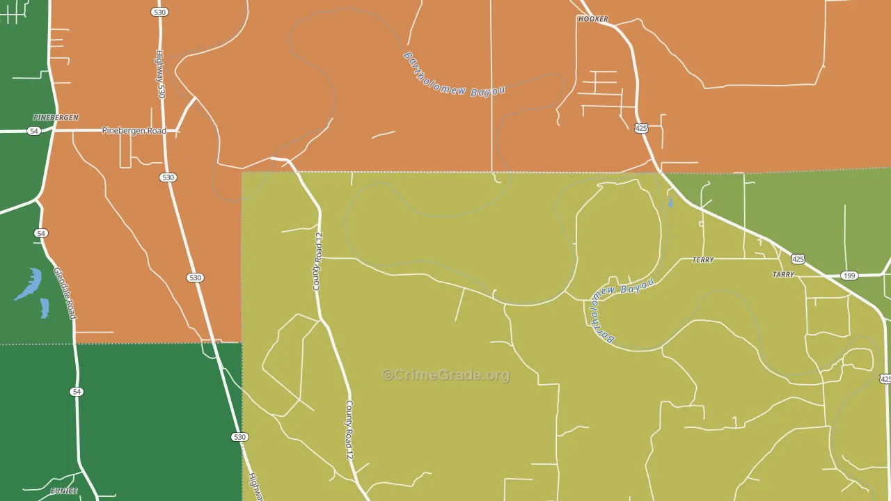 Hooker, AR Map of Assault Rates