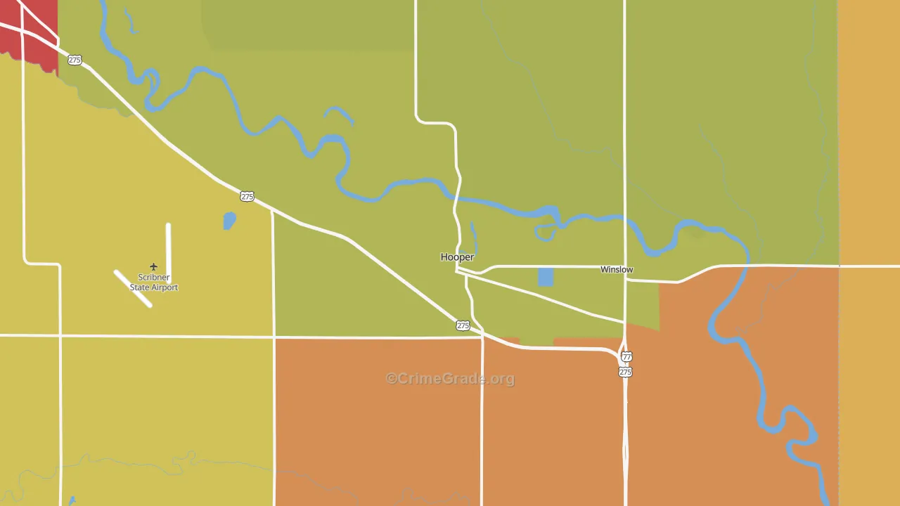 Hooper, NE Map of Assault Rates