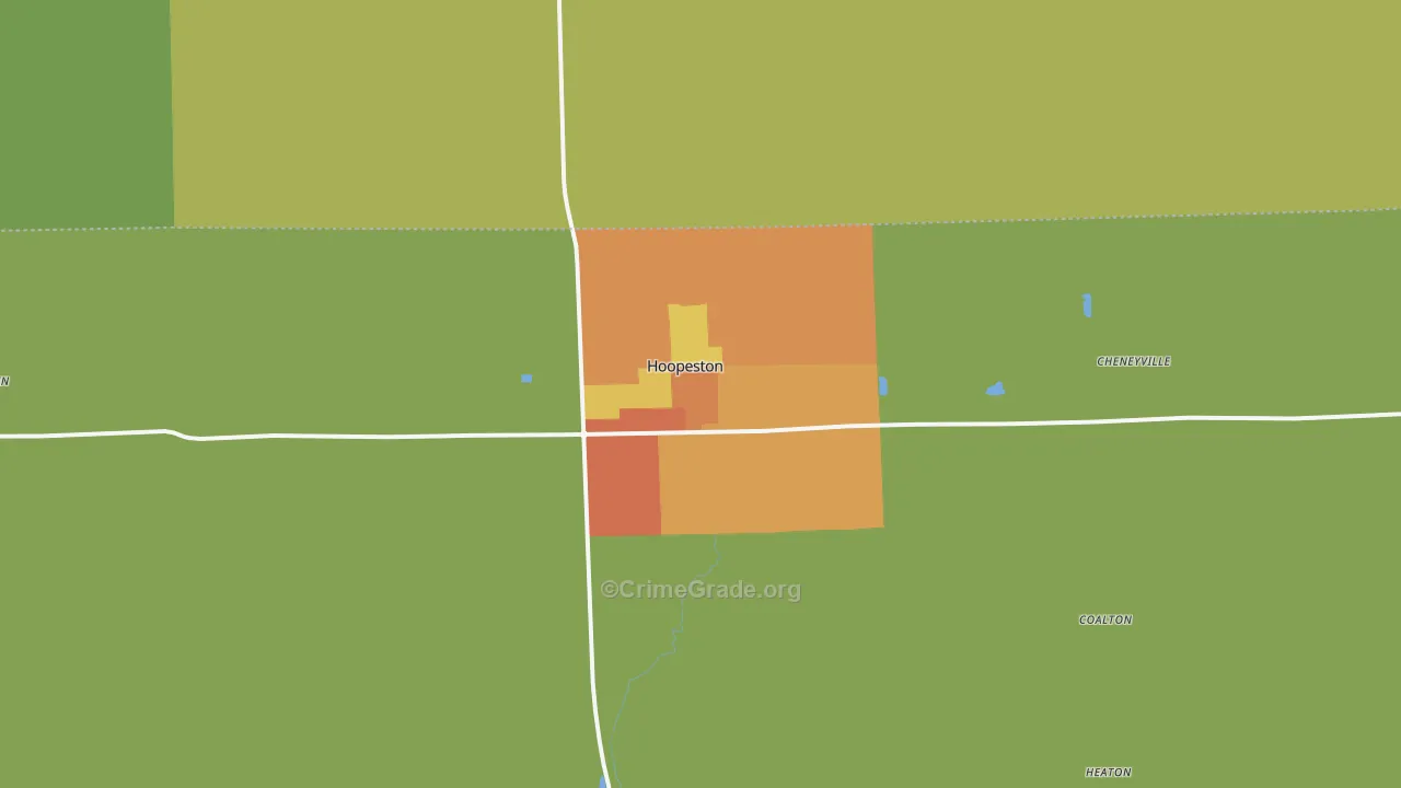 Hoopeston, IL Map of Assault Rates