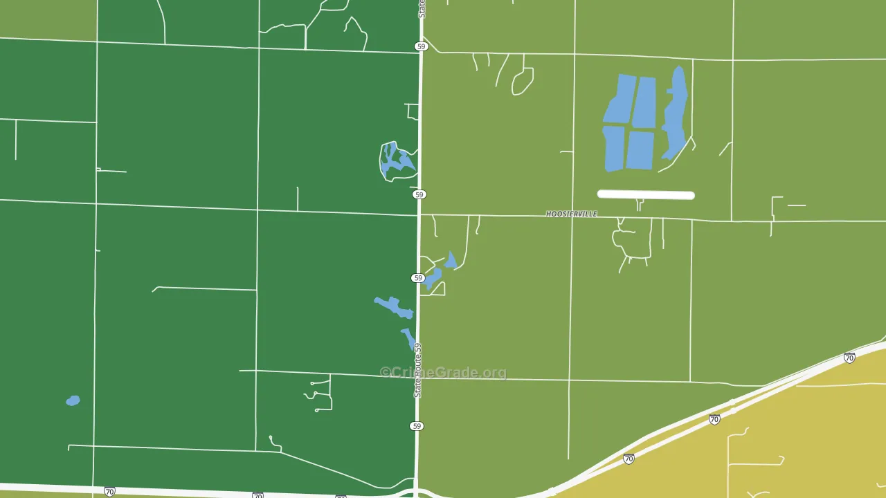 Hoosierville, IN Map of Assault Rates