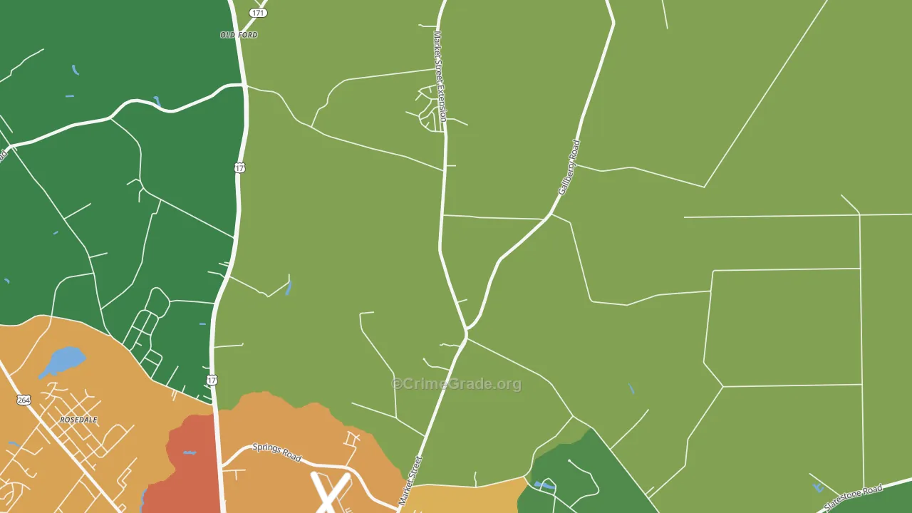 Hootentown, NC Map of Assault Rates