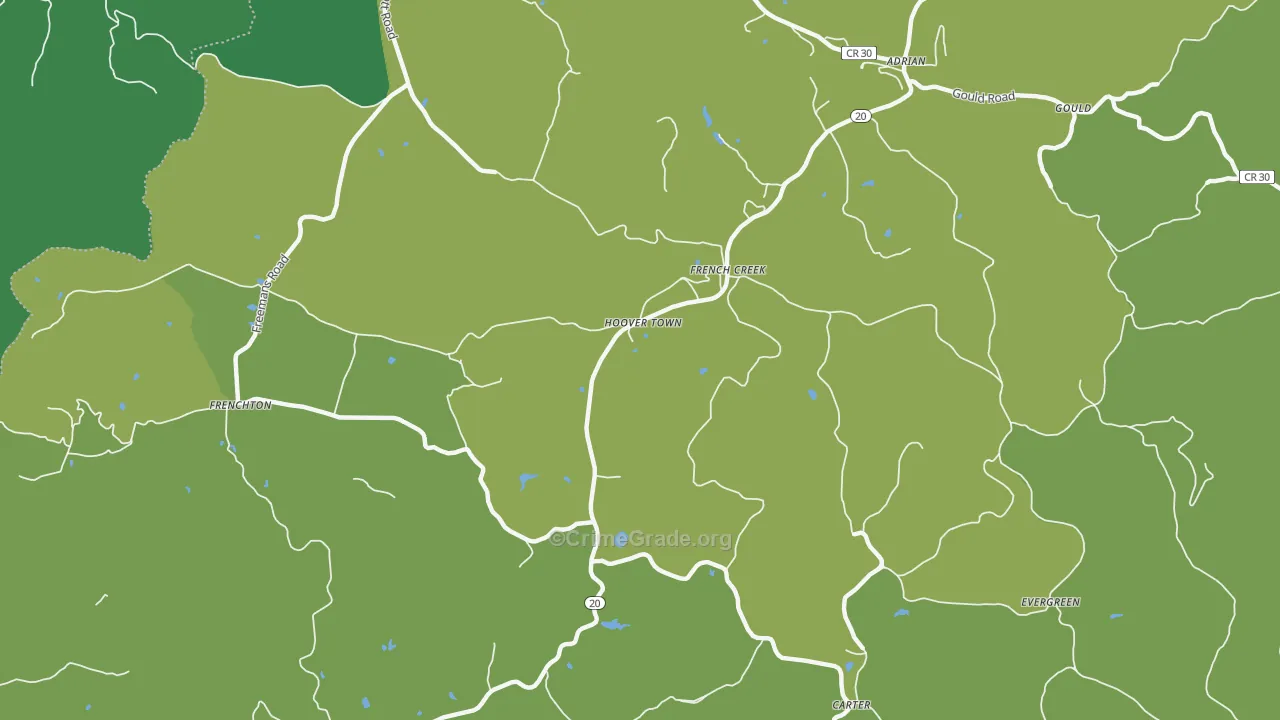 Hoover Town, WV Map of Assault Rates
