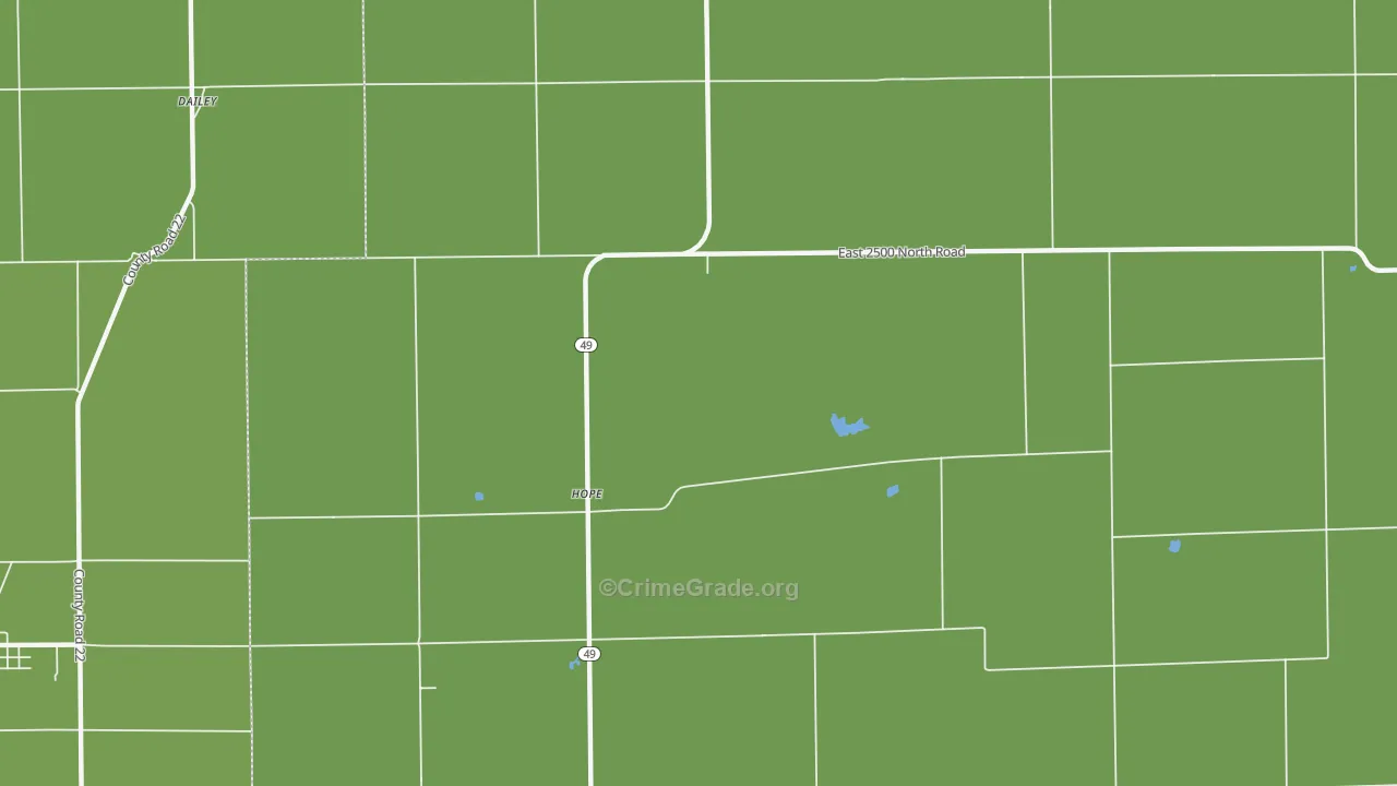 Hope, IL Map of Assault Rates