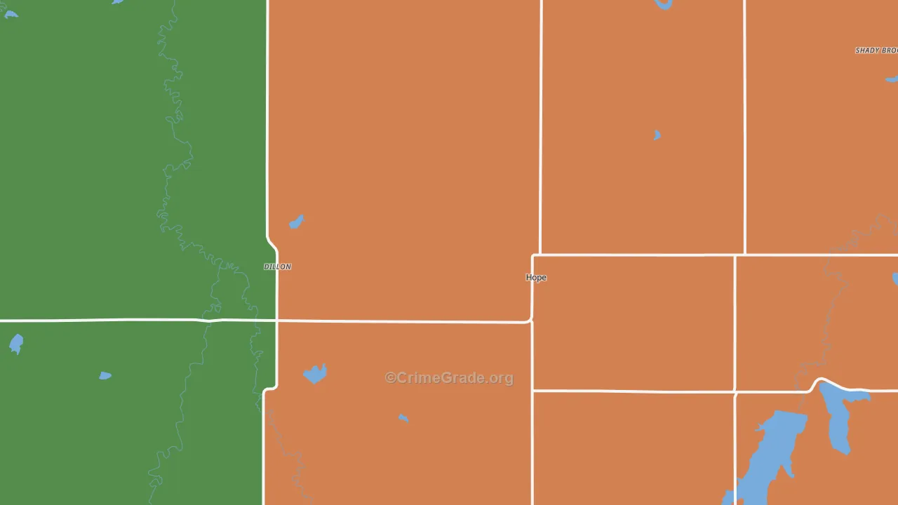 Hope, KS Map of Assault Rates